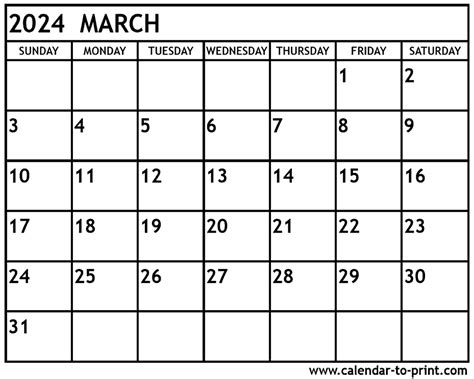 March 29 Calendar